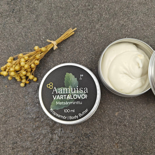 Vartalovoi Metsän Minttu on pehmeä ja kosteuttava voide.